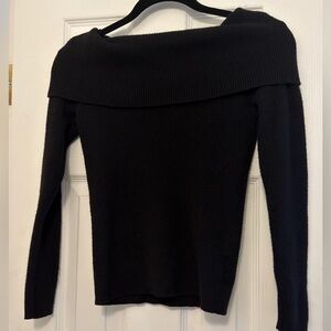 Off-Shoulder Ribbed Sweater